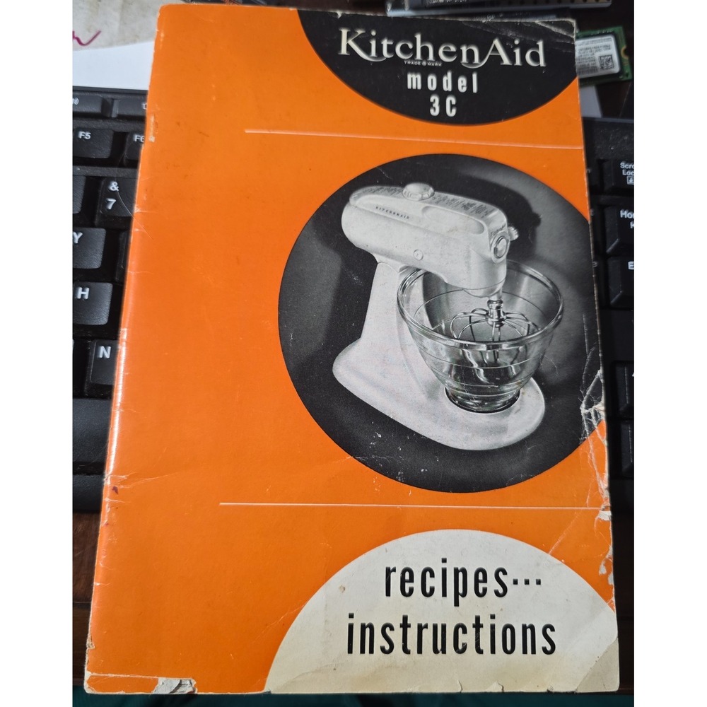 Kitchen Aid Model 3C Recipes‎ Instructions Booklet